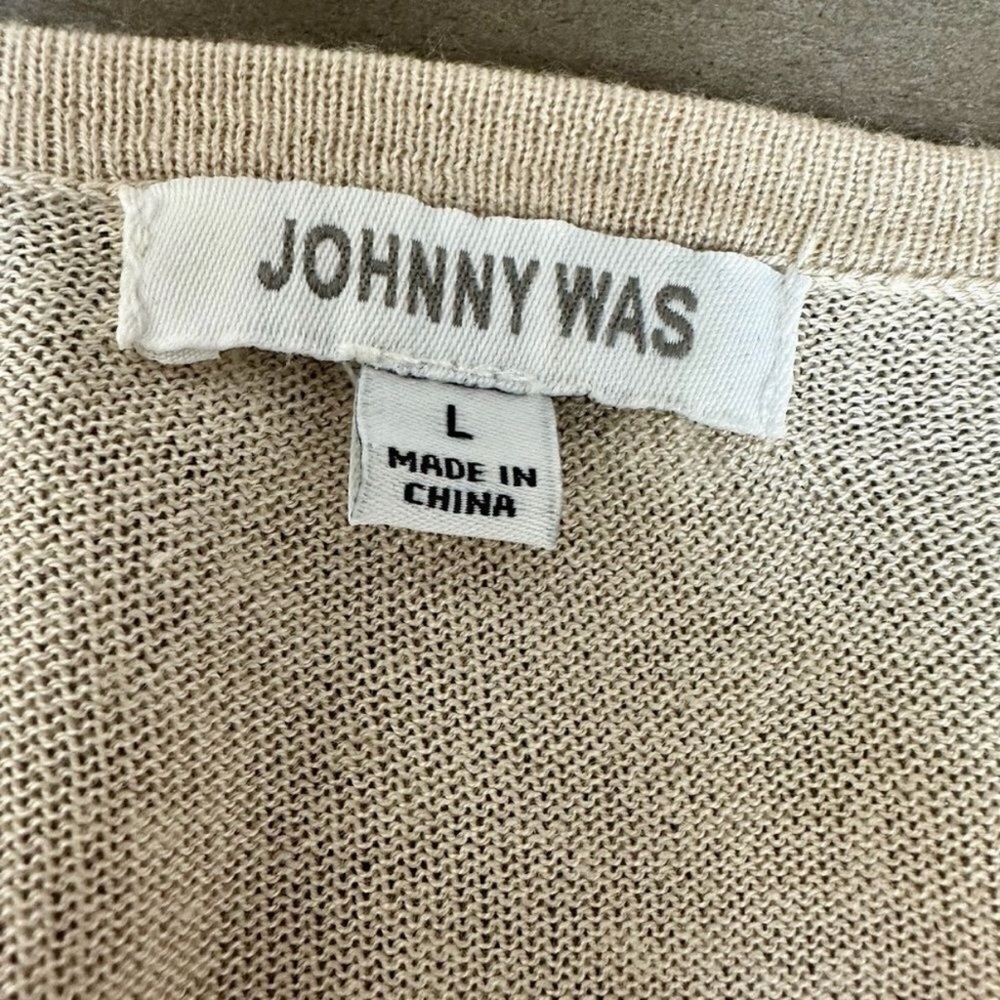 Johnny Was Embroidered Cold Shoulder Knot Top. - Picture 2 of 6